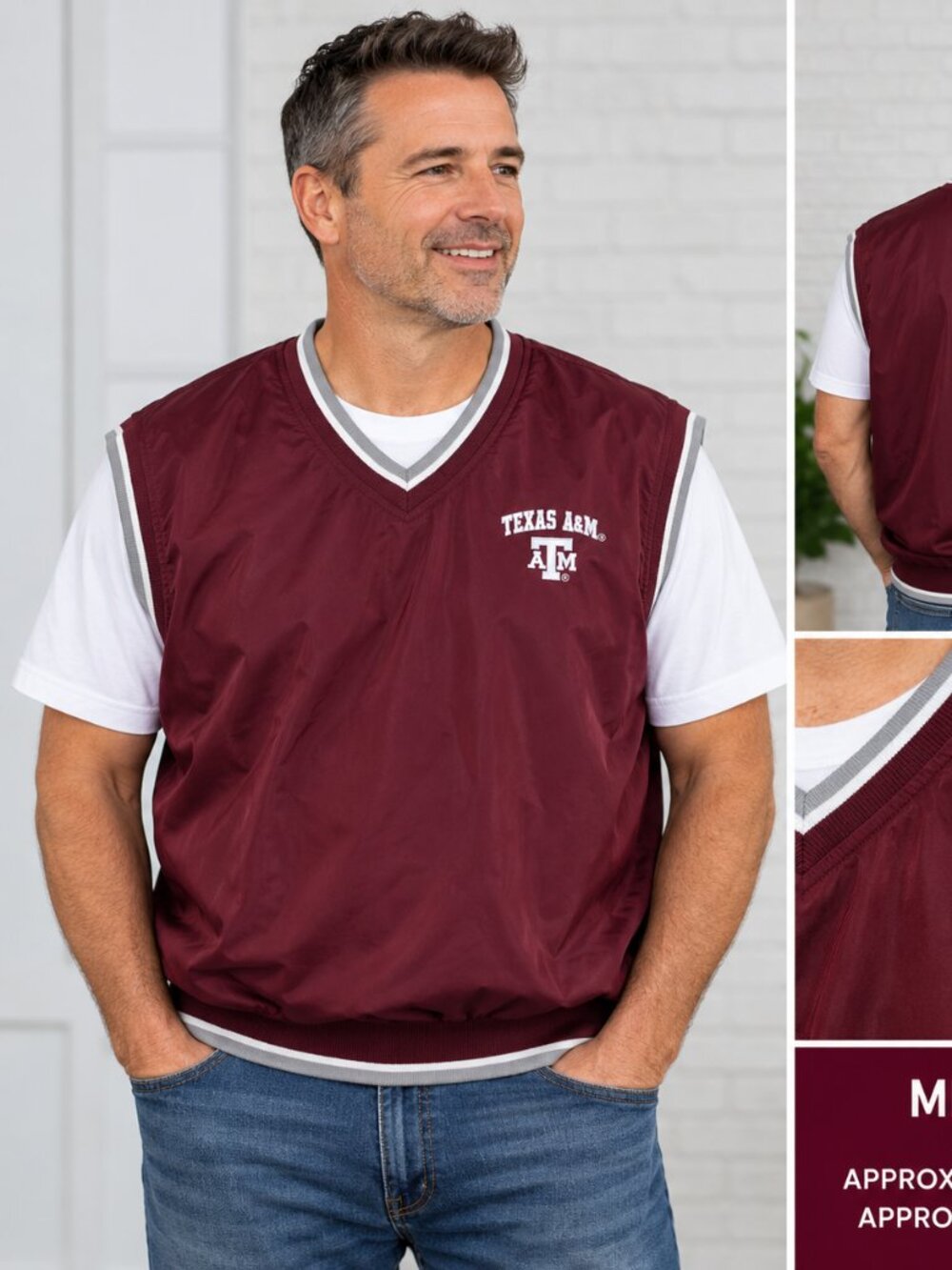 Texas A&M Aggies Colosseum Sleeveless Windshirt Vest – Men’s XXL NWT